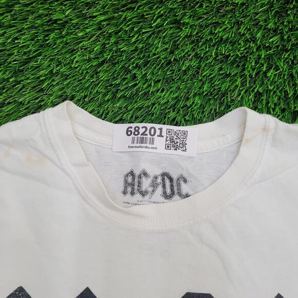 ACDC Back-In-Black Shirt Womens XL 24x24 Boxy Baggy - Picture 10 of 12